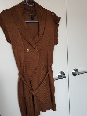 Spring 🌼 Fall 🍂 Brown Earth Tone Women's Wrap Dress